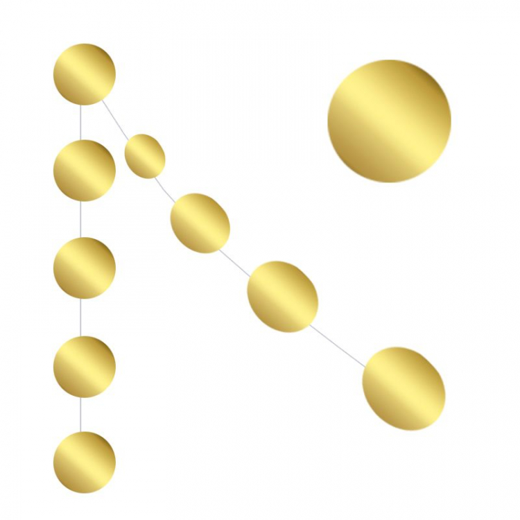 Гирлянда "Круги" Золотая