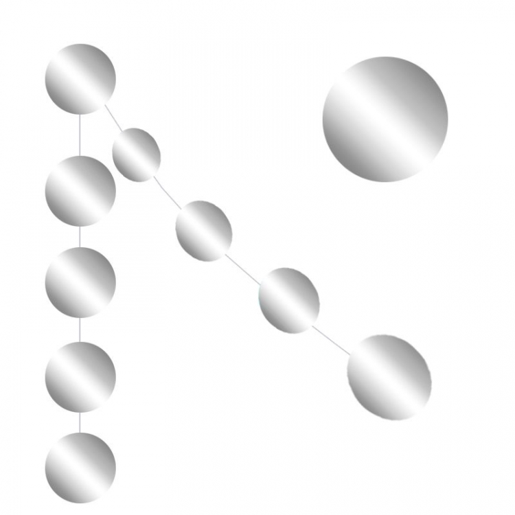 Гирлянда "Круги" Серебряная