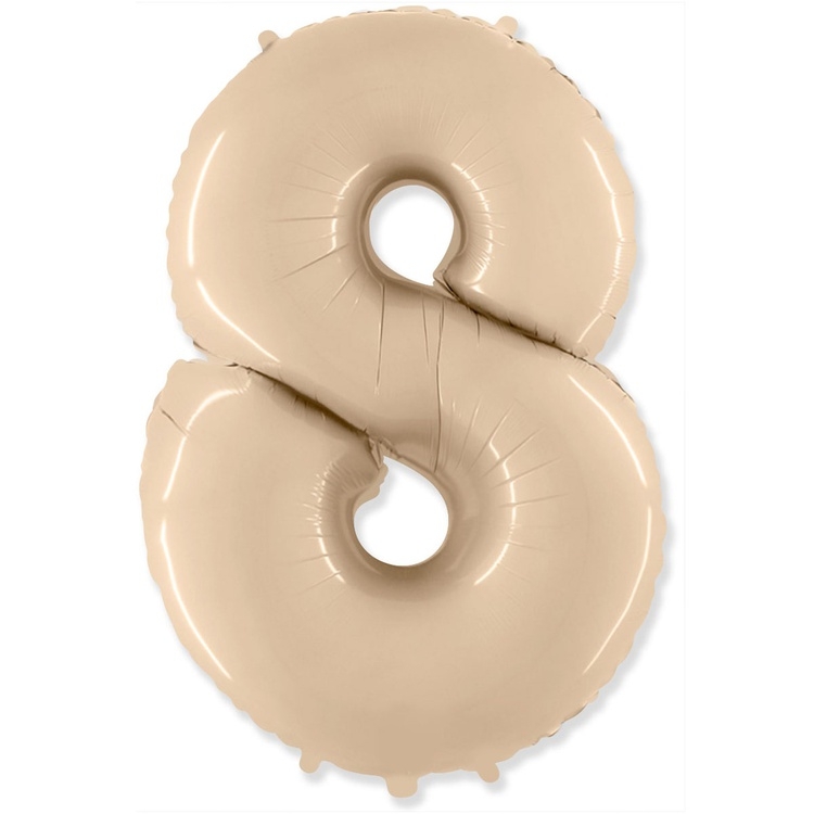 Шар Цифра "8" Кремовый / Cream (в упаковке)    